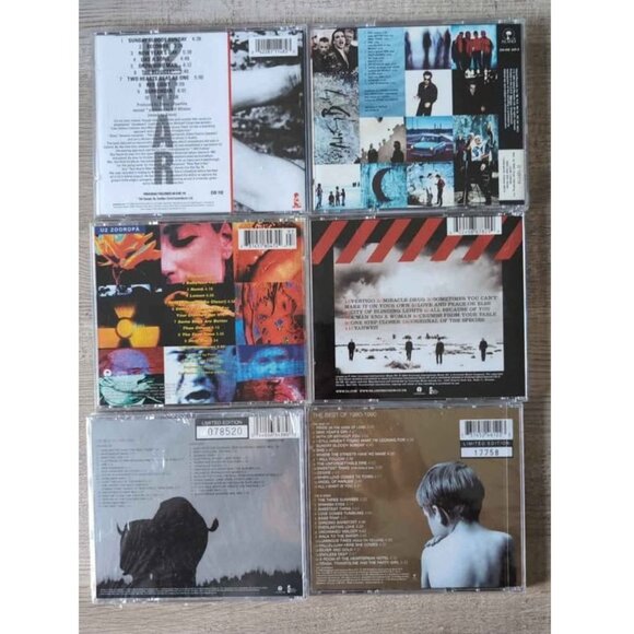 U2 Albums - 6 CDs (war, achtung baby, zoorop, best of 1980-2000, atomic bomb) - Picture 2 of 2